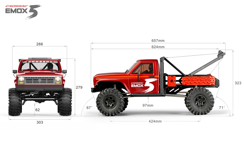 2-CROSSRC EMO X5 climbing car 1/8RC-12